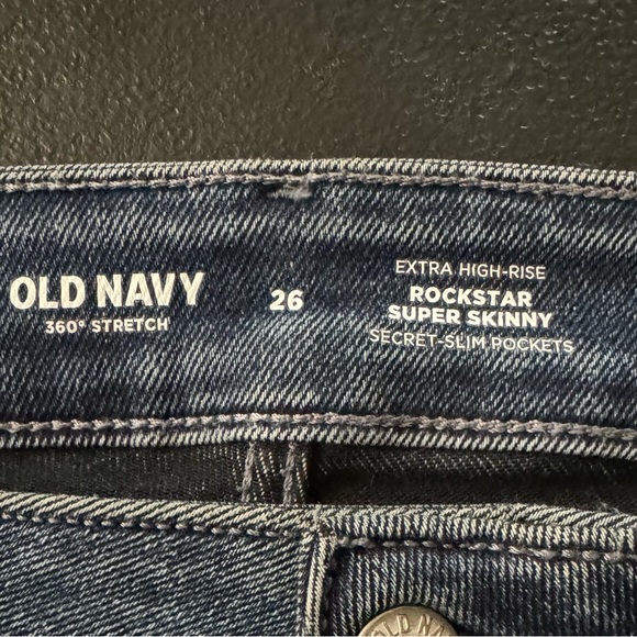 Old Navy Size 26 Jeans EXTRA HIGH RISE ROCKSTAR SUPER SKINNY 360 STRETCH - Picture 4 of 8